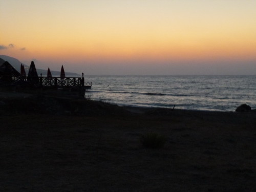 Beach at sunset