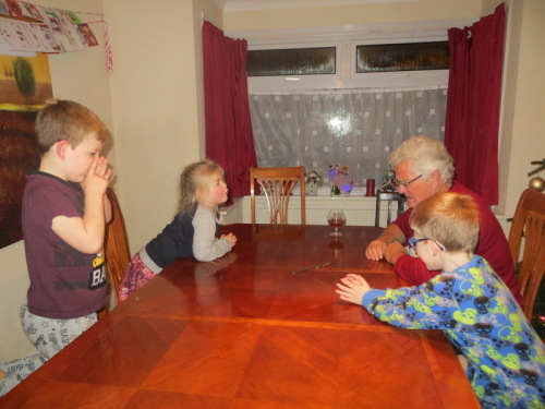 Ollie, Josie, Grandad and Oscar